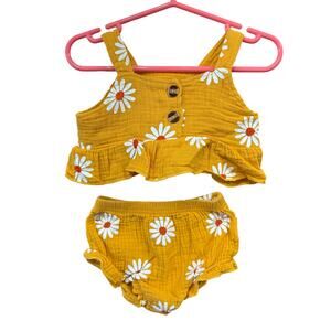 5/$20 Yellow Daisy Outfit - 6-12mo